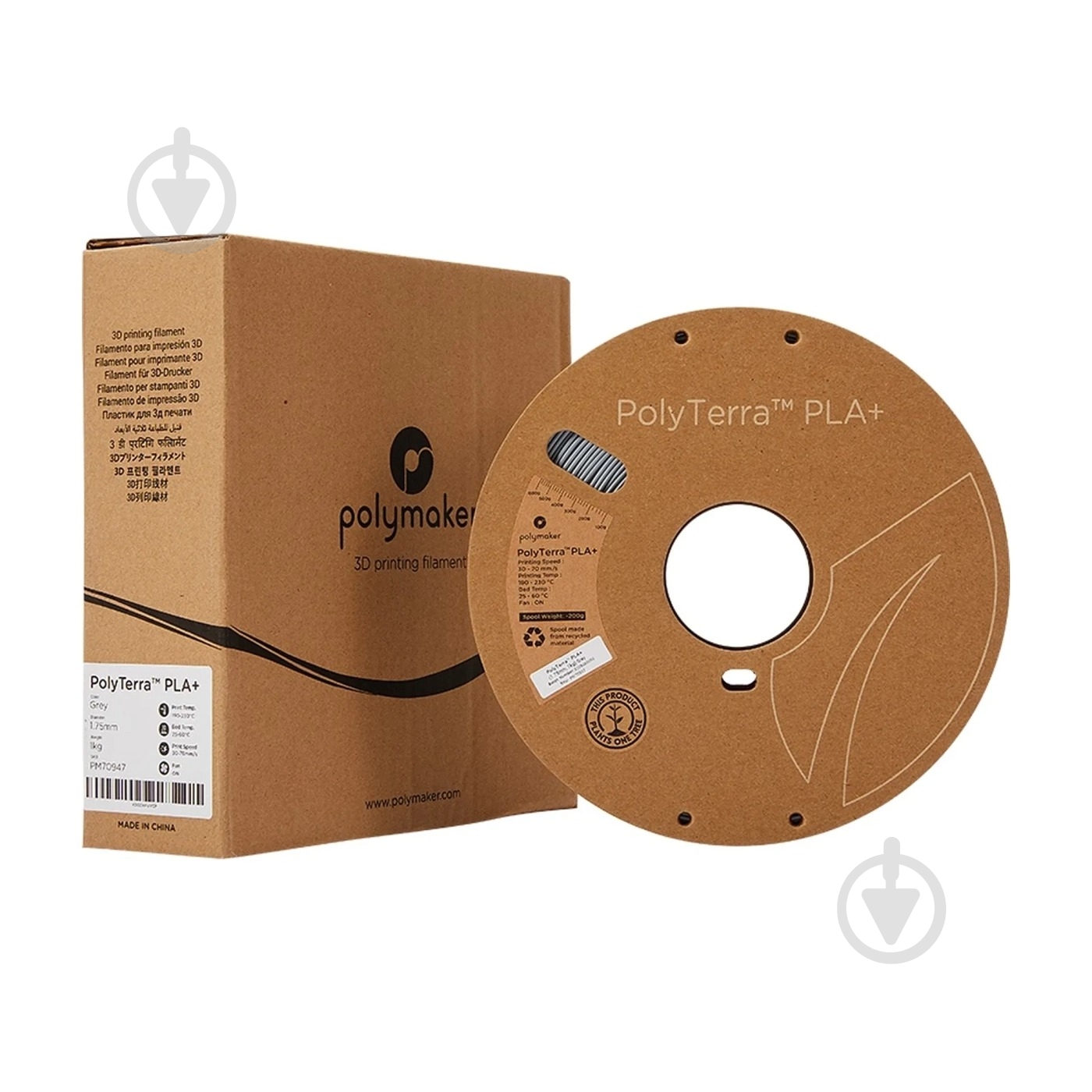Пластик для 3D-принтера Polymaker PolyTerra PLA Plus 1кг/1.75мм (70947) - фото 4 Пластик для 3D-принтера Polymaker PolyTerra PLA Plus 1кг/1.75мм (70947) - фото 4