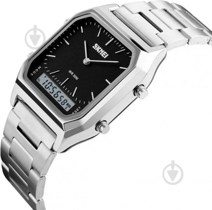 Наручний годинник Skmei 1220 silver/black (1220BOXSIBK) - фото 2