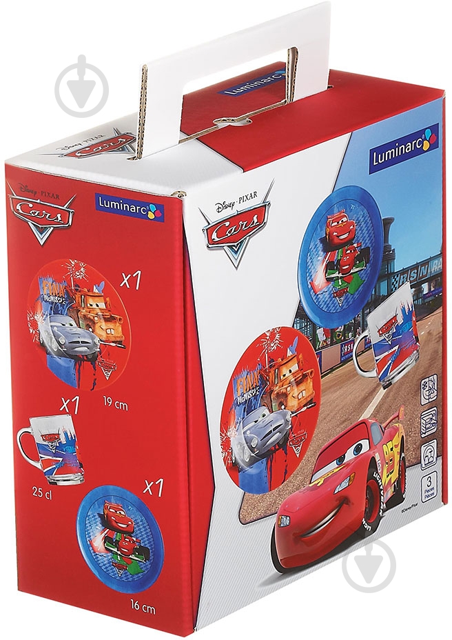 Набір дитячого посуду Disney Cars 3 предмети L2128 Disney Luminarc - фото 2