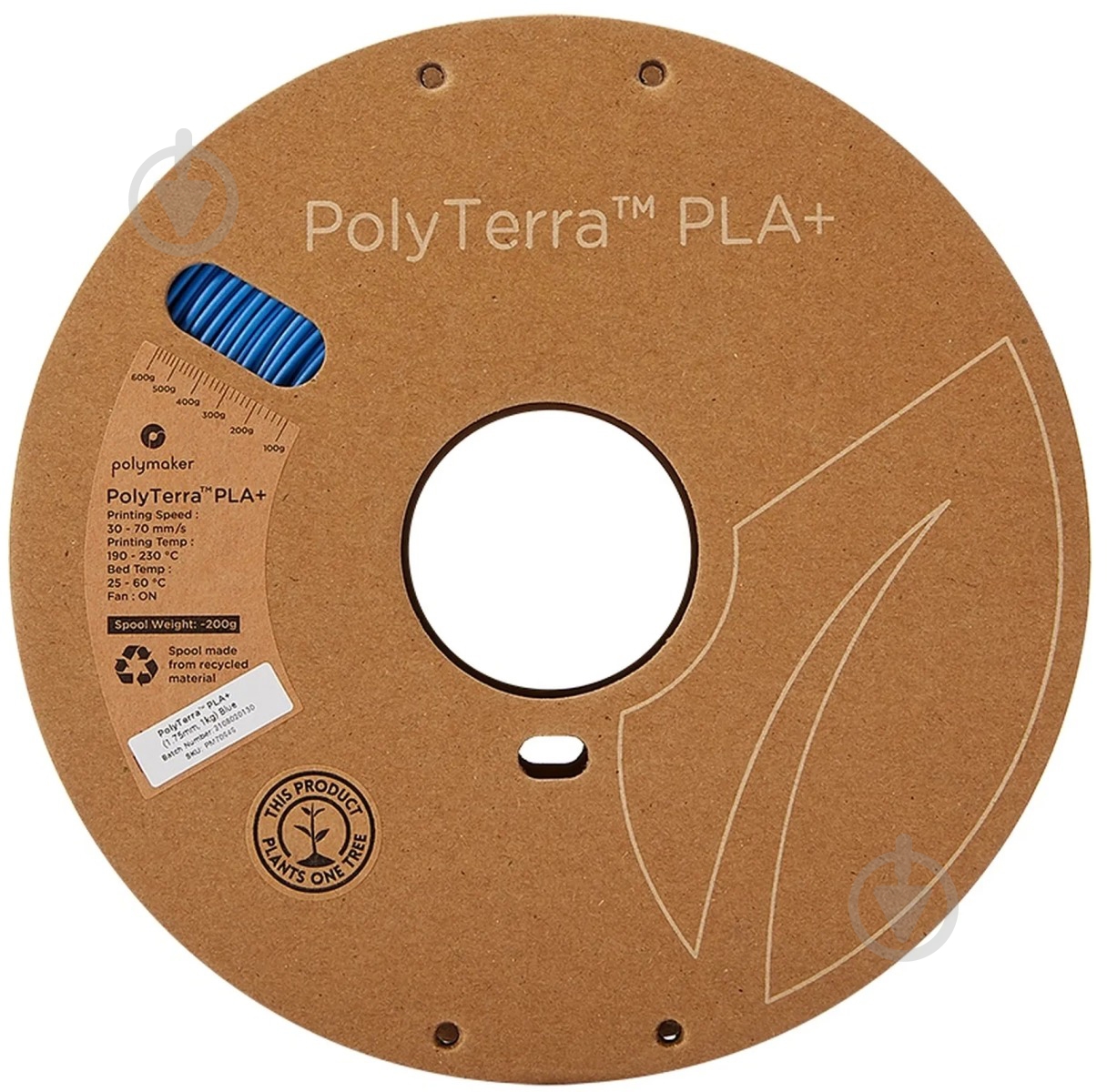 Пластик для 3D-принтера Polymaker PolyTerra PLA Plus 1кг/1.75мм (70949) - фото 2 Пластик для 3D-принтера Polymaker PolyTerra PLA Plus 1кг/1.75мм (70949) - фото 2