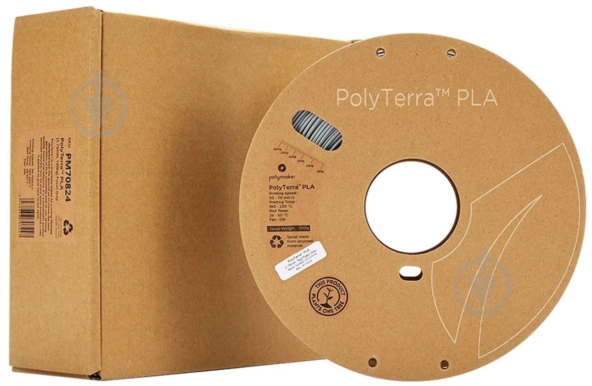 Пластик для 3D-принтера Polymaker PolyTerra PLA 1кг/1.75мм (70824) - фото 4 Пластик для 3D-принтера Polymaker PolyTerra PLA 1кг/1.75мм (70824) - фото 4