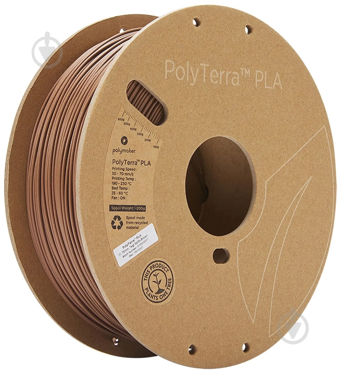 Пластик для 3D-принтера Polymaker PolyTerra PLA 1кг/1.75мм (70907) - фото 1 Пластик для 3D-принтера Polymaker PolyTerra PLA 1кг/1.75мм (70907) - фото 1