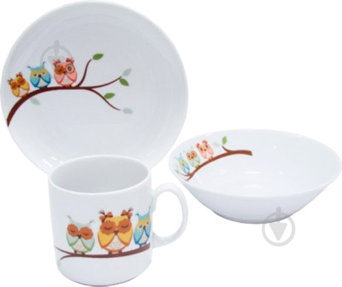 Набор детской посуды Wise Owls 3 предмета 6503T06E2W004 Cmielow - фото 1