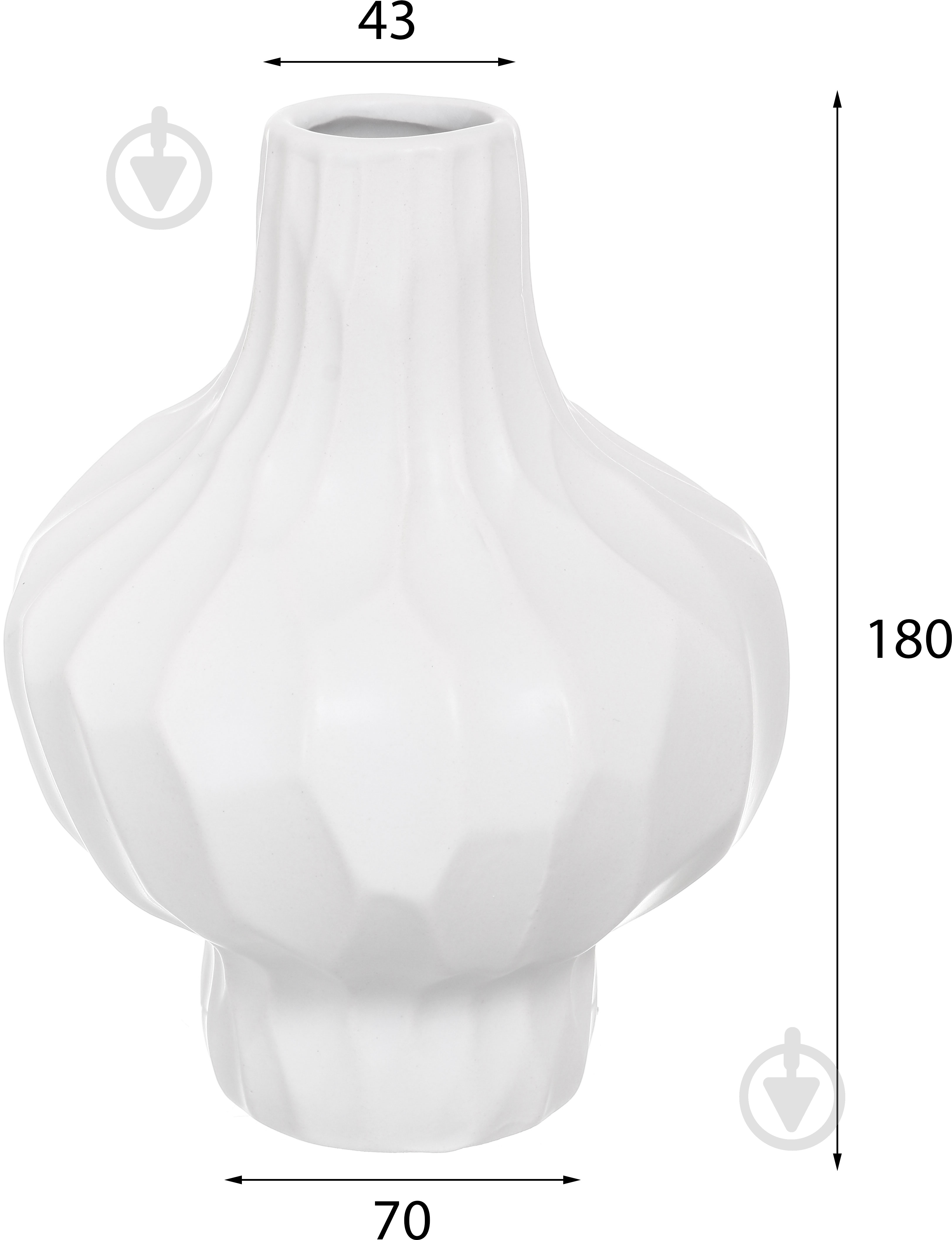 Ваза керамическая Aylin 19 см DLP23189-2 - фото 3