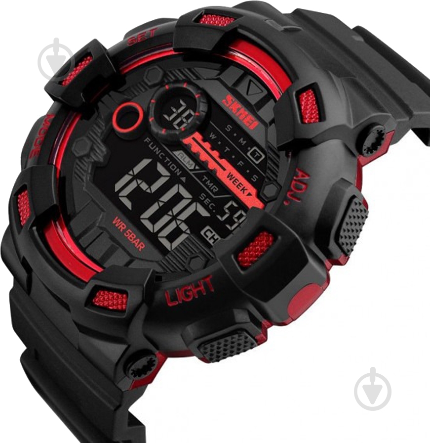 Наручные часы Skmei 1243 black/red (1243BOXRD) - фото 2
