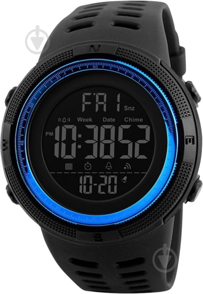 Наручные часы Skmei 1251 black/blue (1251BOXBL) - фото 1