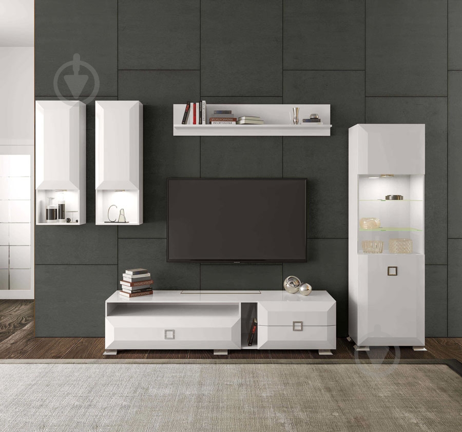 Витрина Karat KRWHW1D-600 белый глянец - фото 2 Витрина Karat KRWHW1D-600 белый глянец - фото 2