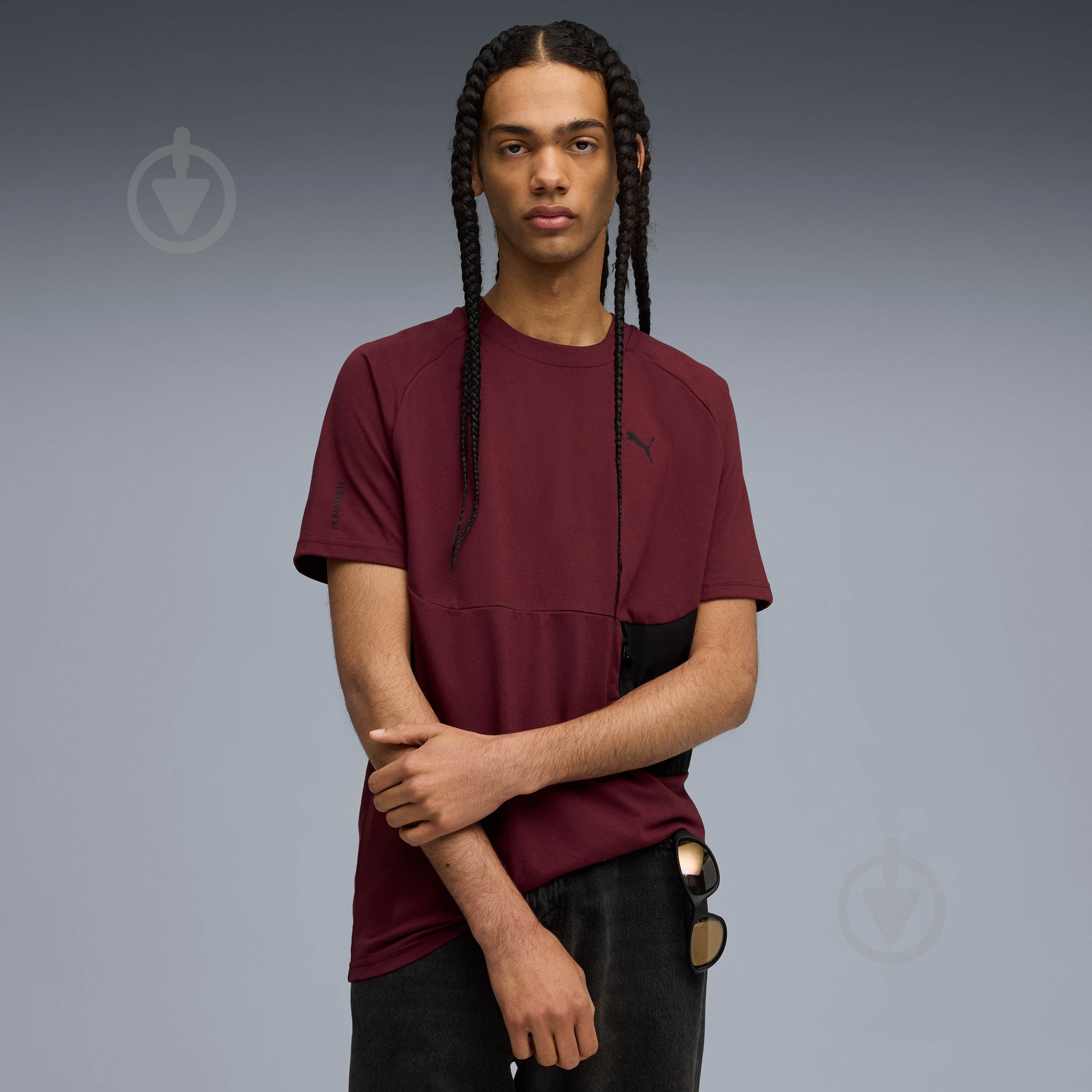 Футболка Puma PUMATECH Pocket Tee 62967396 р.L бордовий - фото 1 Футболка Puma PUMATECH Pocket Tee 62967396 р.L бордовий - фото 1