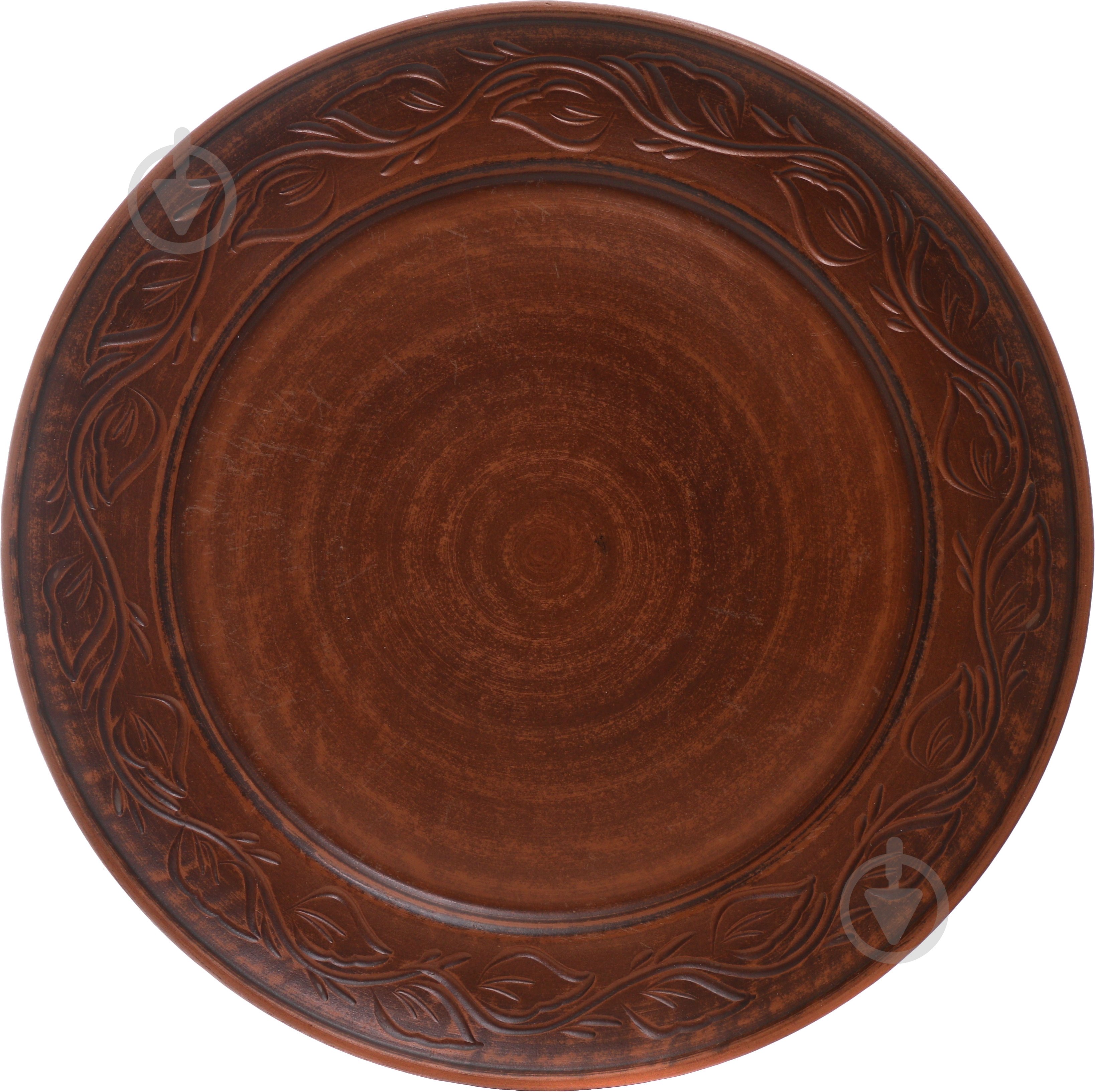 Тарелка обеденная Shynkar&KO дымленая 25 см с рисунком - фото 1