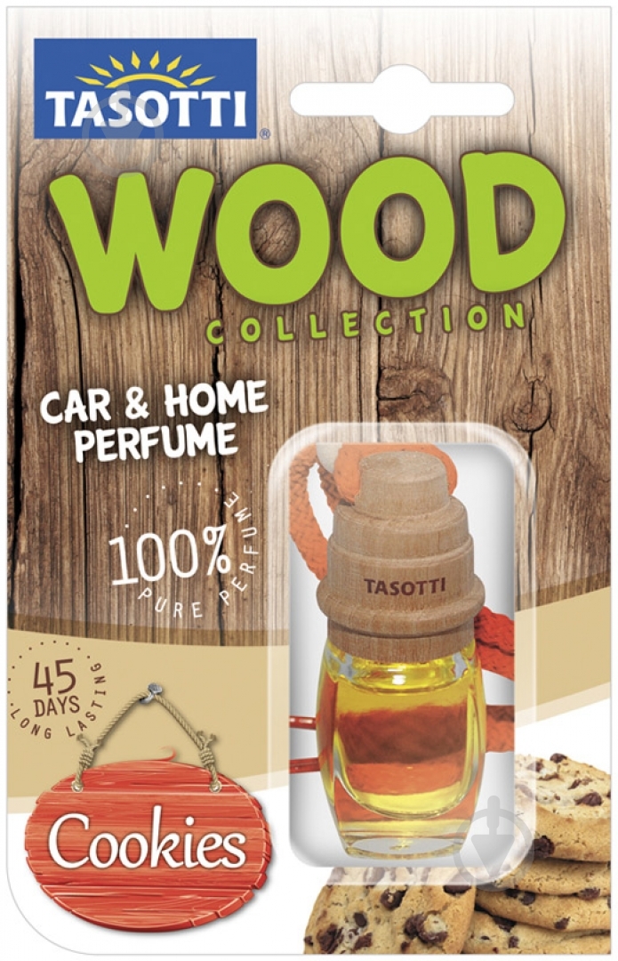 Ароматизатор подвесной  Tasotti Wood печенье - фото 1