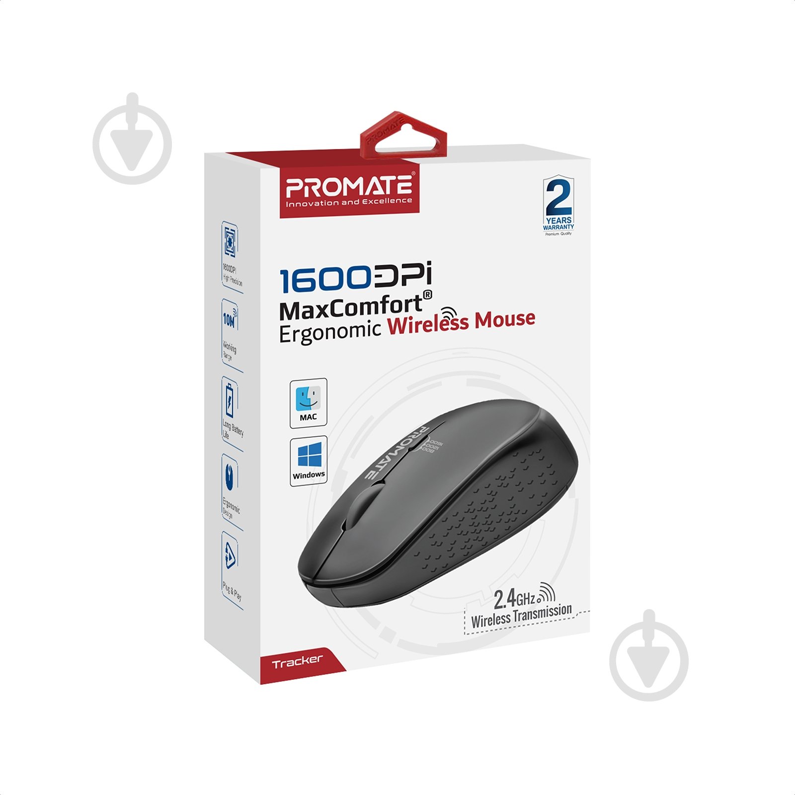 Миша Promate Tracker Wireless black (tracker.black) - фото 6
