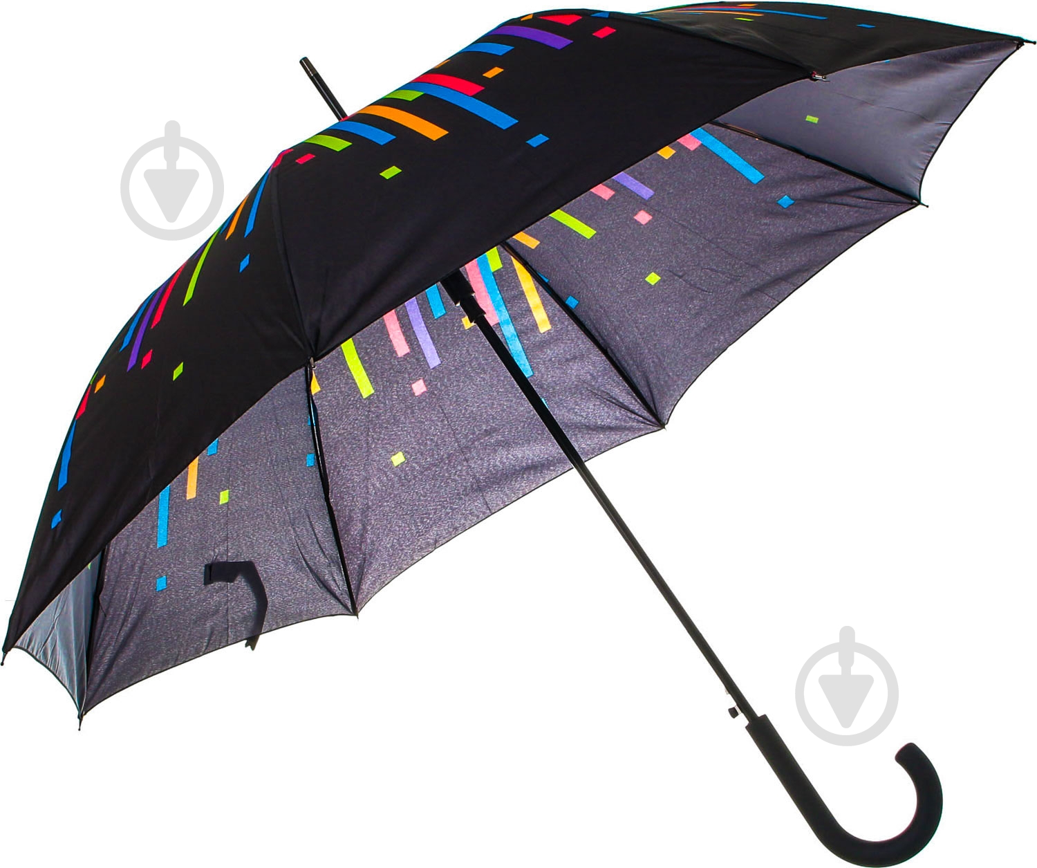 Зонт-трость Sensio Rainbow Top 21008 черный с рисунком - фото 2 Зонт-трость Sensio Rainbow Top 21008 черный с рисунком - фото 2