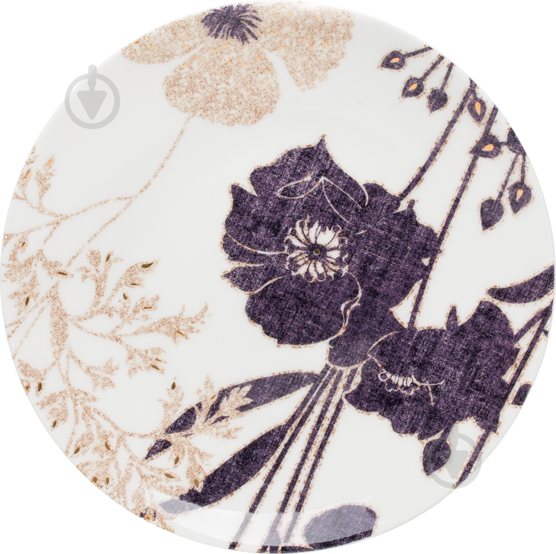 Тарелка обеденная Fiora Golden Violet 21 см - фото 1