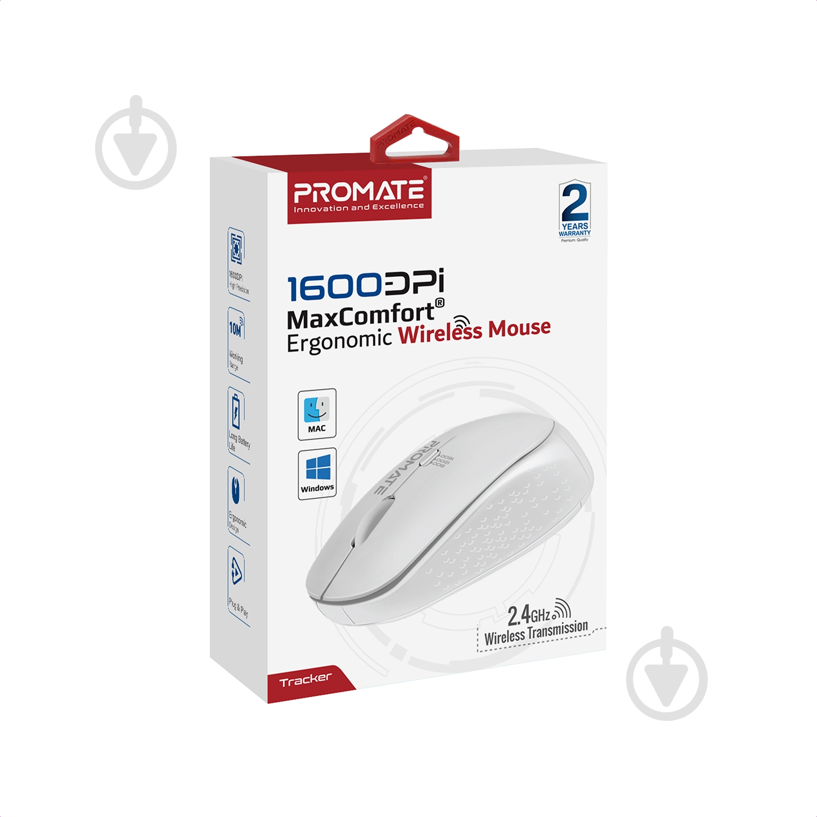 Миша Promate Tracker Wireless white (tracker.white) - фото 6
