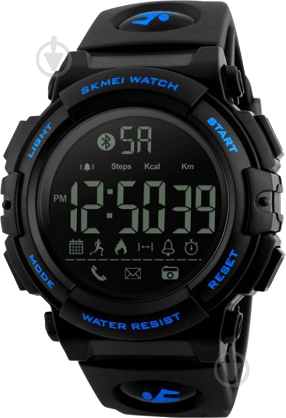 Наручные часы Skmei 1303 black/blue (1303BOXBL) - фото 1