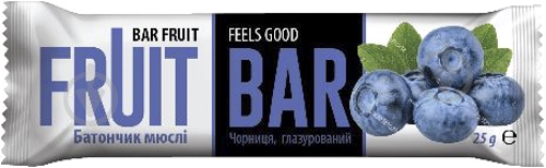 Батончик Fruit Bar мюсли с черникой 25 г - фото 1
