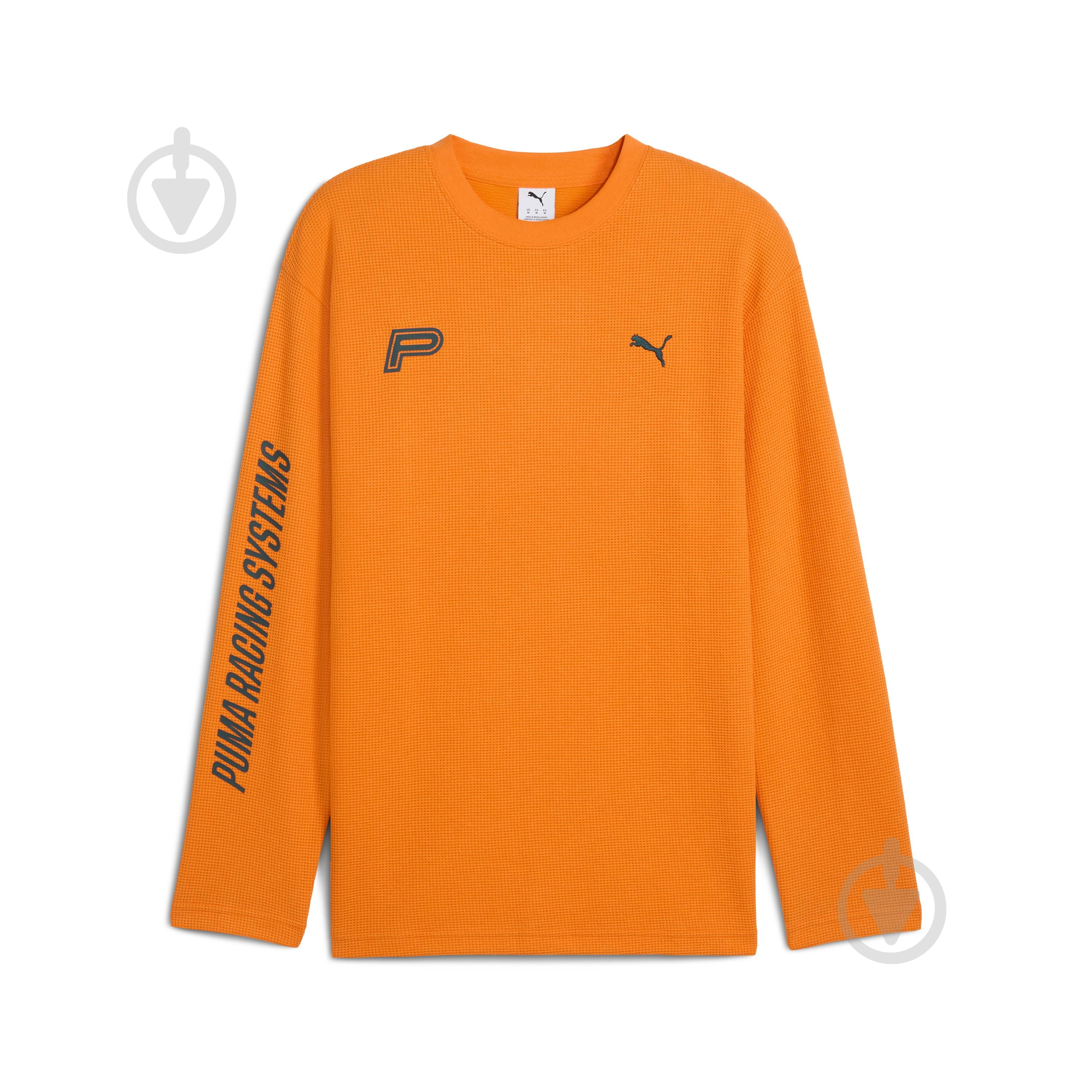 Футболка Puma FUTURE.PUMA.ARCHIVE Waffle Relaxed Long Sleeve Tee 63207726 р.L оранжевый - фото 6
