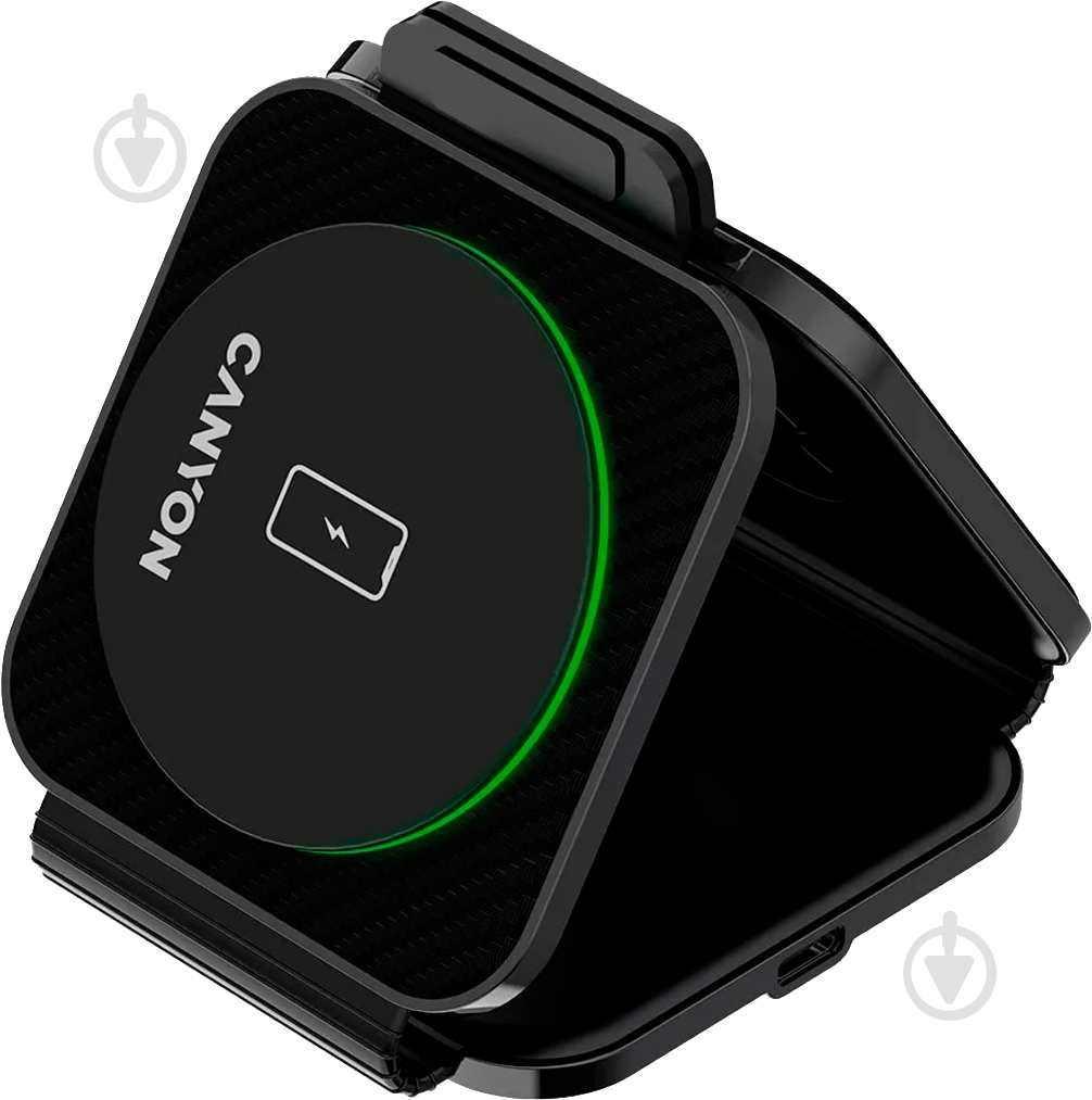 Бездротовий зарядний пристрій Canyon WS-305 3 в 1 QI Black (CNS-WCS305B) - фото 5