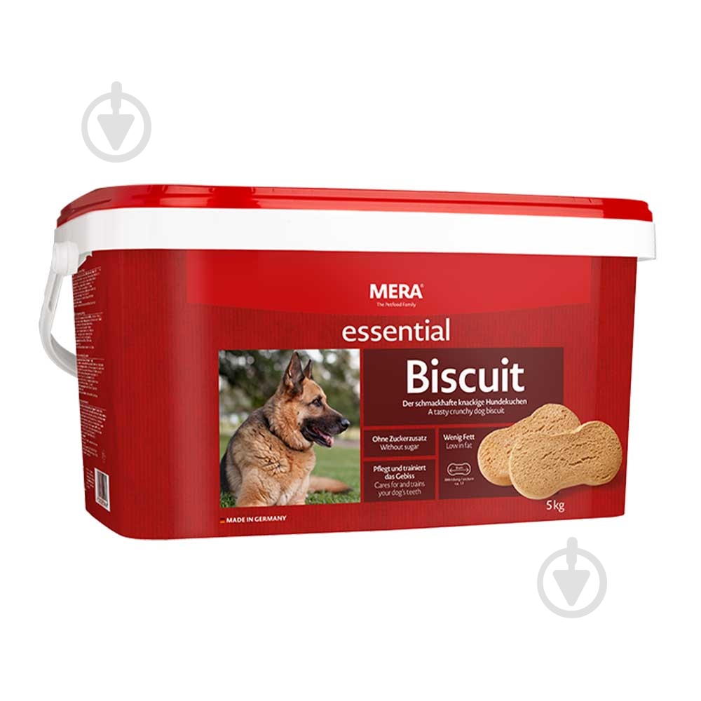 Лакомство для собак MERA essential Biscuit хрустящее бисквитное печенье 5 кг - фото 1