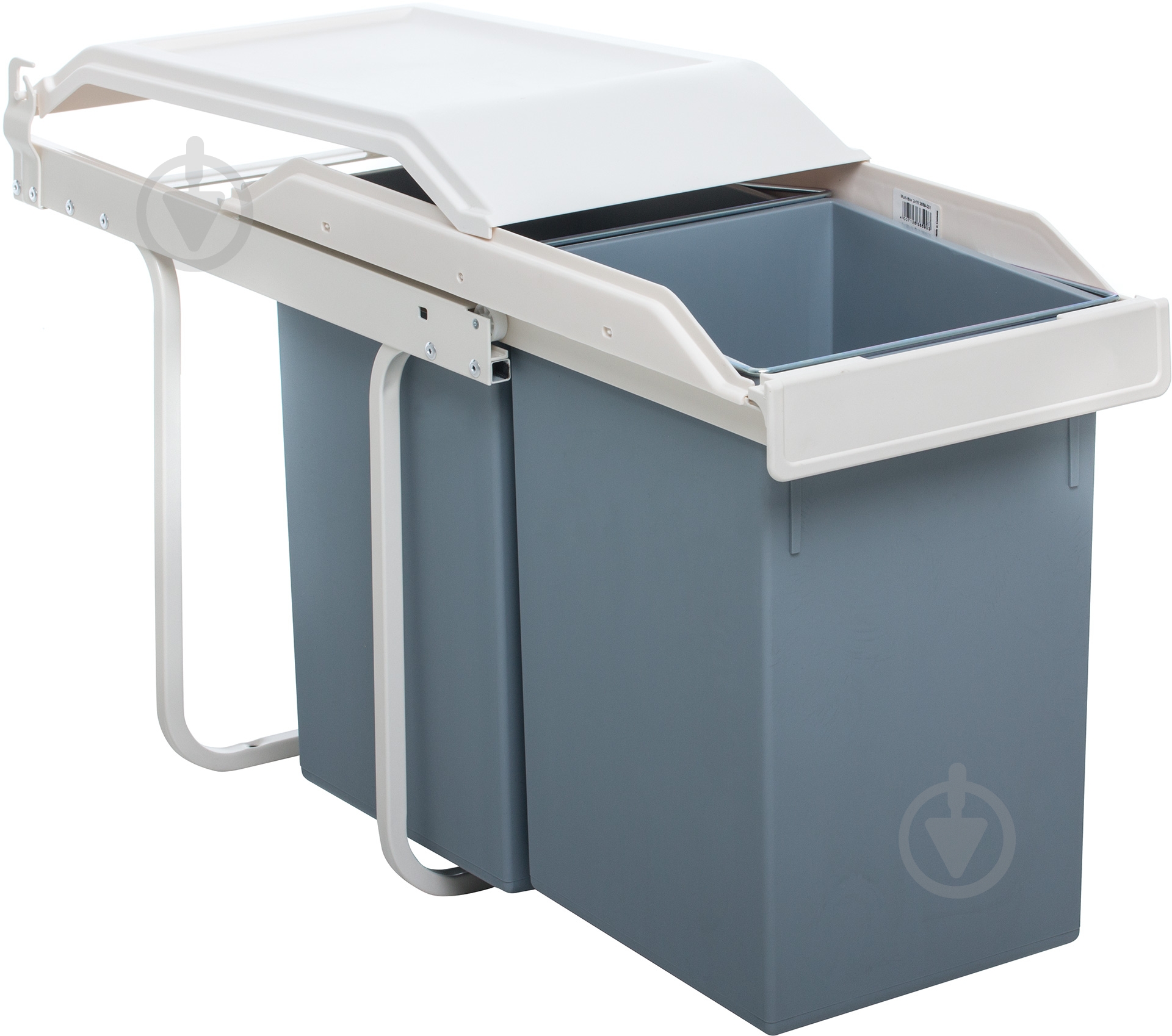 Ведро для мусора Hailo Multi Box 2*15 430х520х260 мм серое 3659001 - фото 3