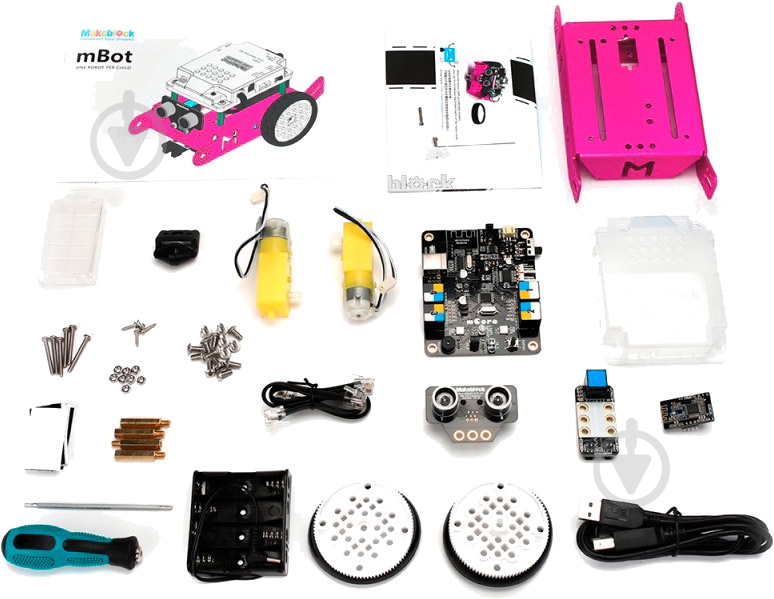 Робот-конструктор Makeblock mBot v1.1 BT рожевий 09.01.07 - фото 2