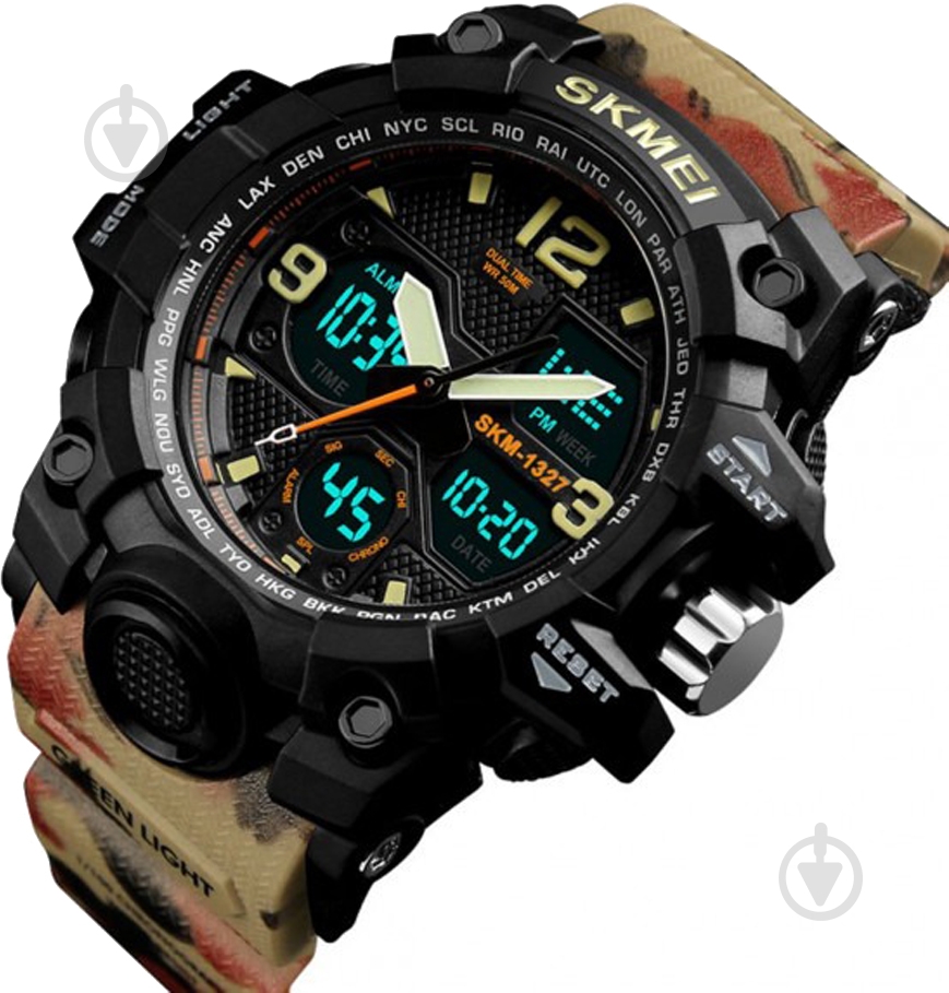 Наручные часы Skmei 1327 black/brown (1327BOXCM) - фото 2