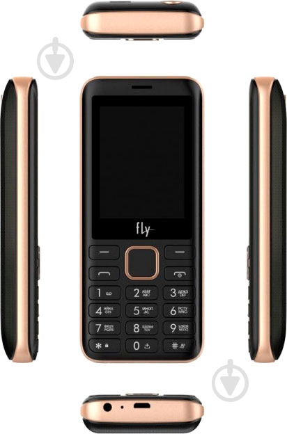 Мобильный телефон Fly FF249 champagne gold - фото 3