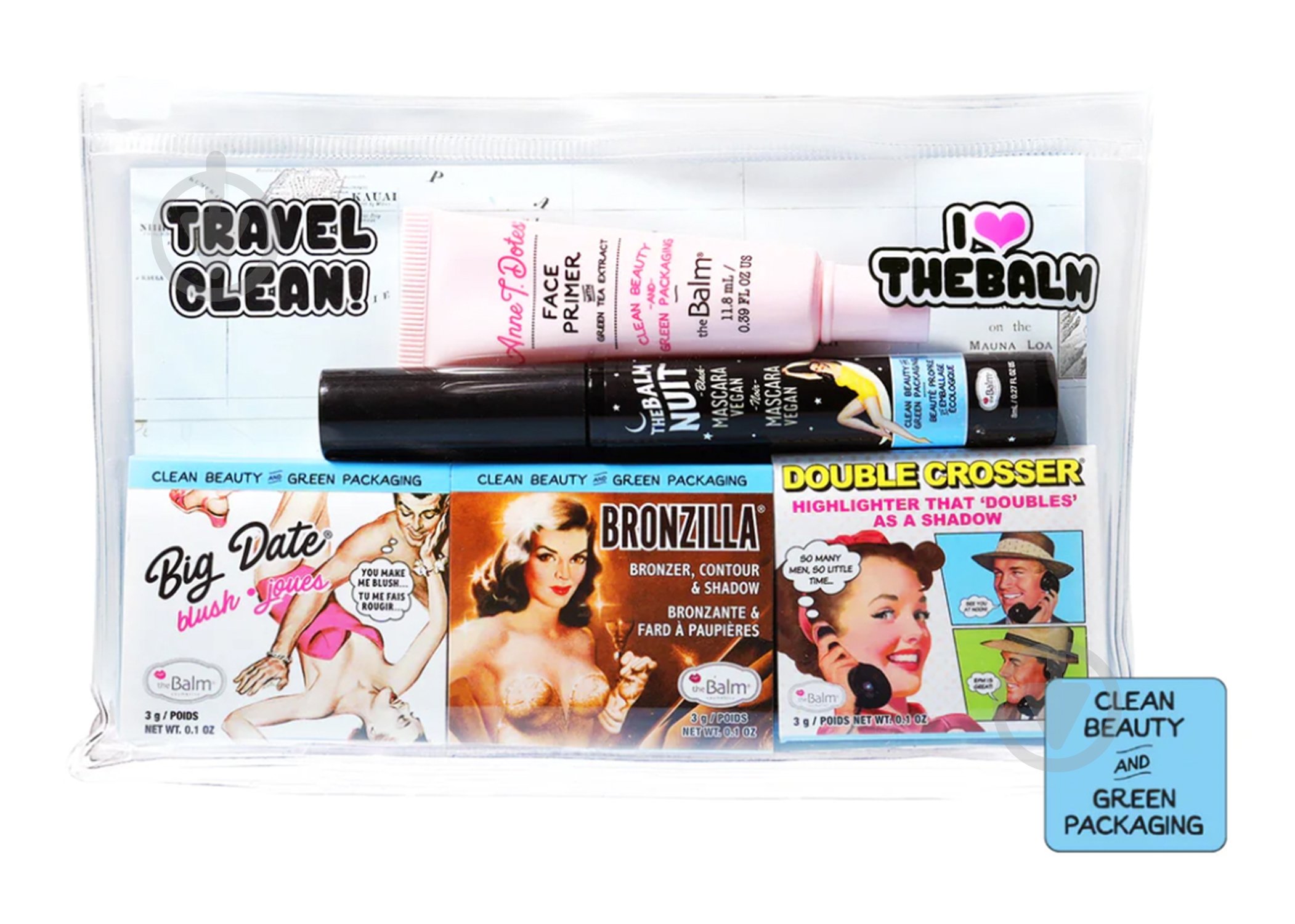 Косметичний набір theBalm Тревел-сет із 5 мініпродуктів у косметичці - фото 1