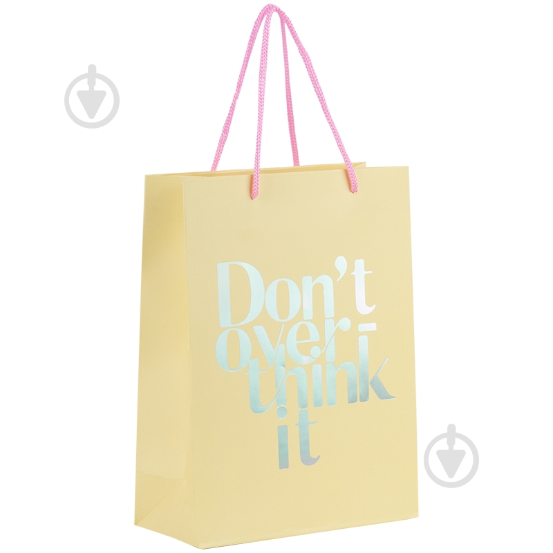 Пакет подарочный Don't overthink it 8501-30-A 18х24 см Axent - фото 2 Пакет подарочный Don't overthink it 8501-30-A 18х24 см Axent - фото 2