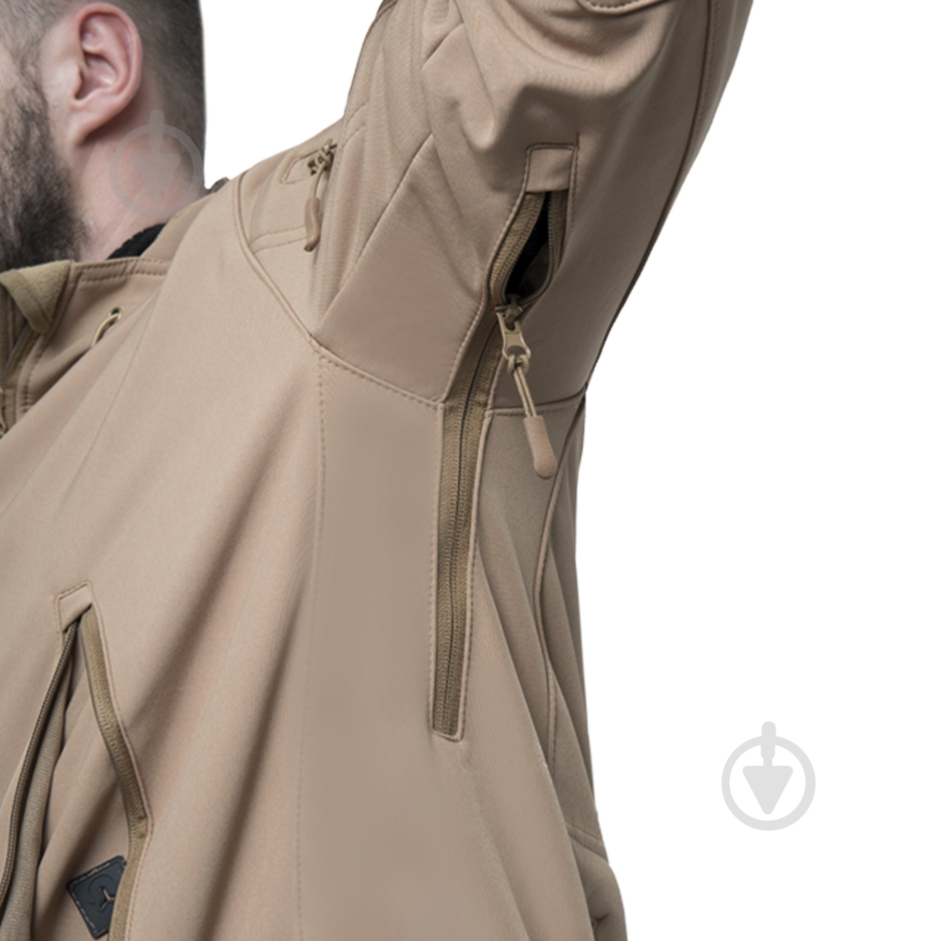 Куртка мужская демисезонная ESDY тактическая Softshell Shark Skin JA-01 р.XXL бежевая - фото 3