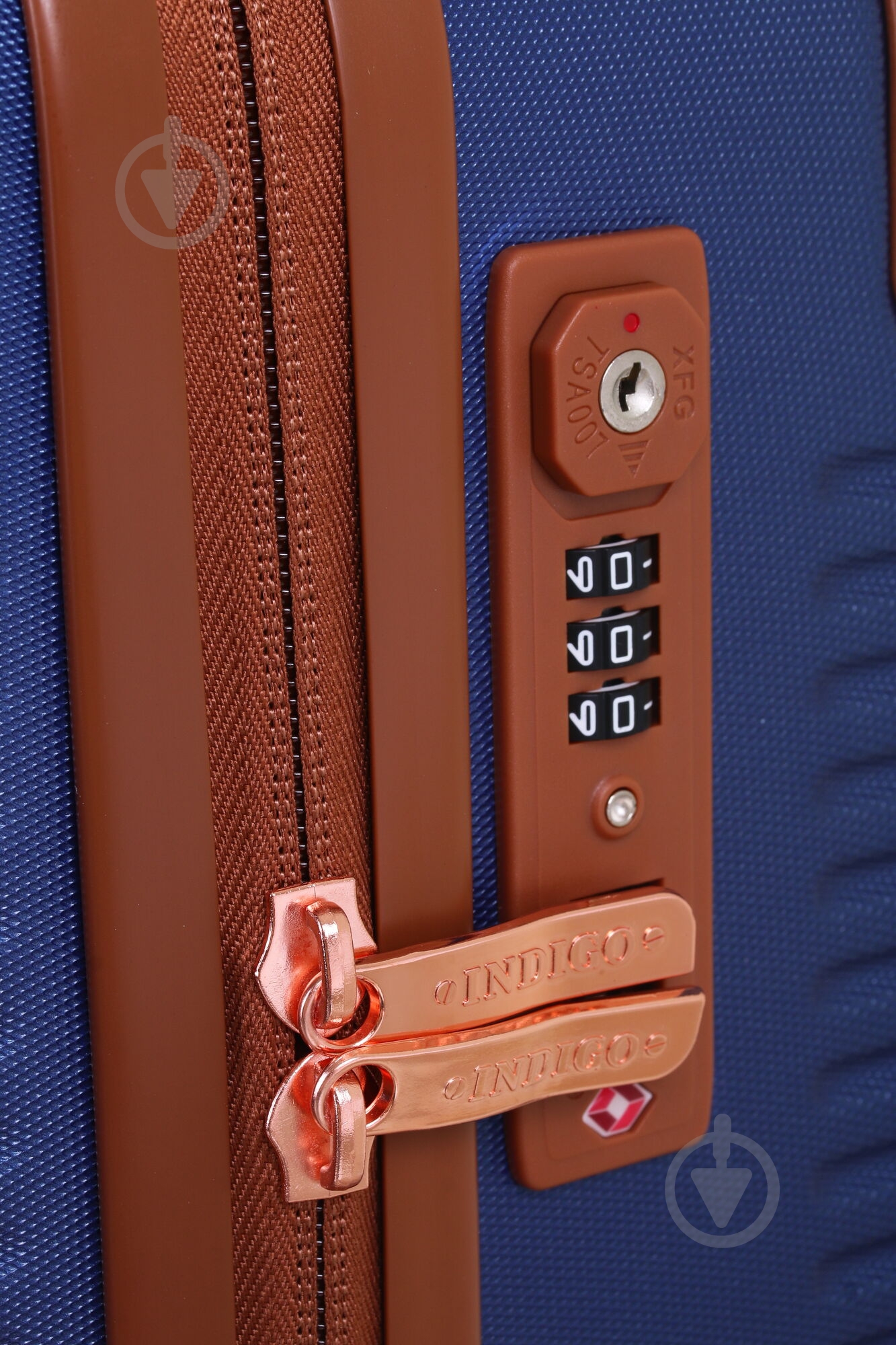 Чемодан 41 л синий LS22200 49х36х23 ABS - фото 9