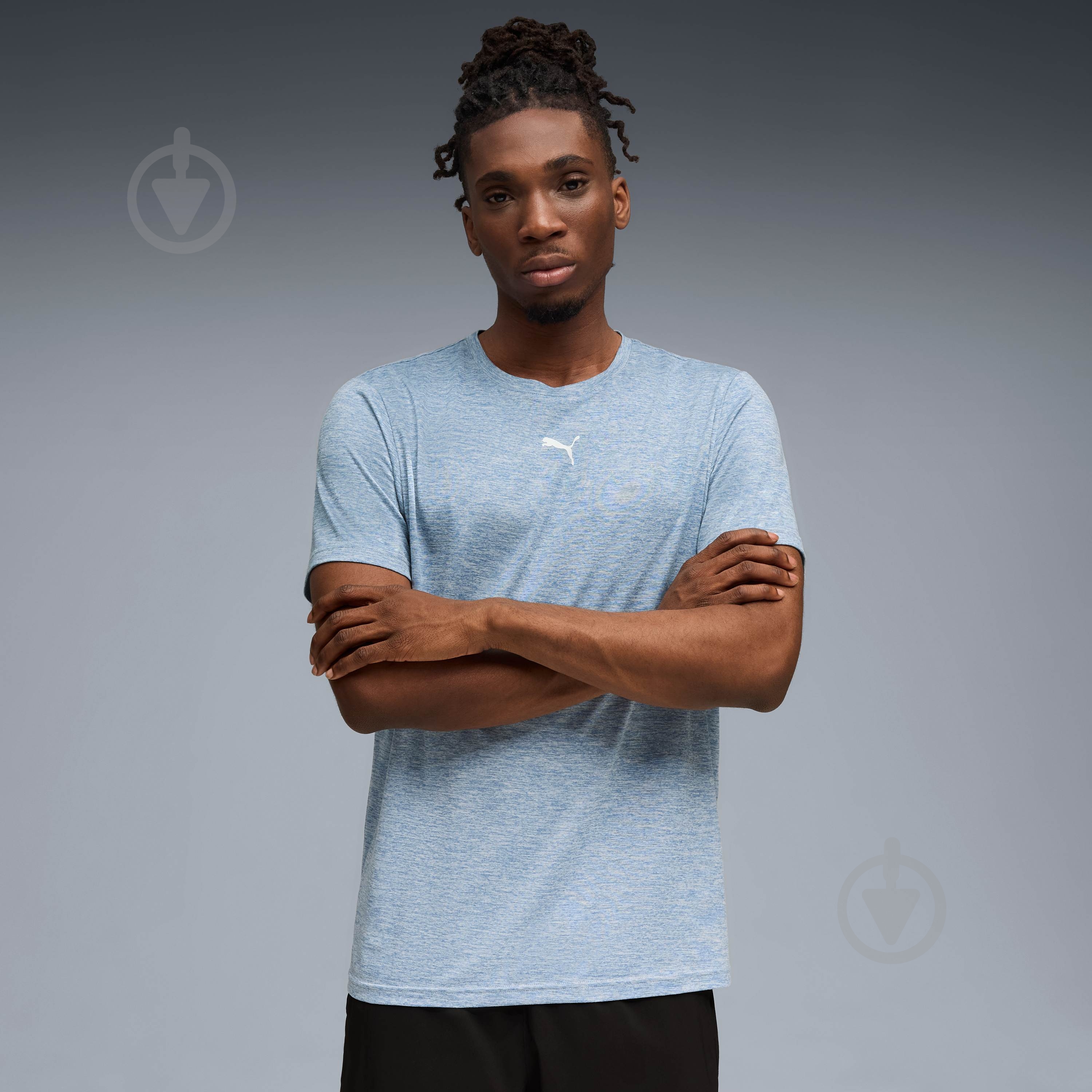 Футболка Puma TAD ESSENTIALS HEATHER CAT Tee (CF small cat) 52592034 р.L синій - фото 1 Футболка Puma TAD ESSENTIALS HEATHER CAT Tee (CF small cat) 52592034 р.L синій - фото 1