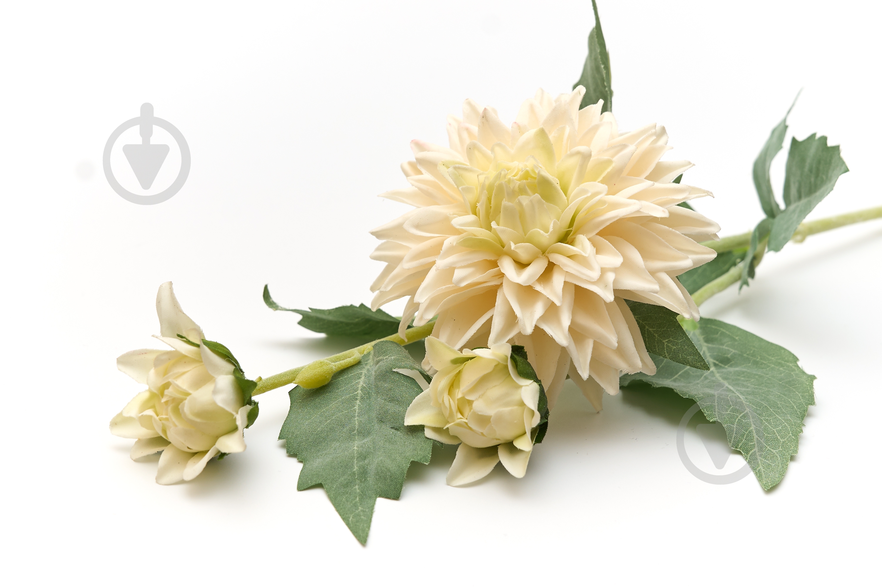 Цветок искусственный Георгина 61 см белая Девилон - фото 2