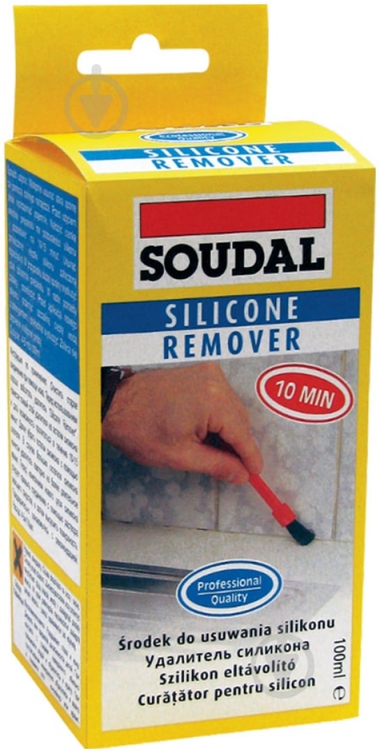 Очиститель силикона SOUDAL SILICONE REMOVER прозрачный 100 мл - фото 1 Очиститель силикона SOUDAL SILICONE REMOVER прозрачный 100 мл - фото 1