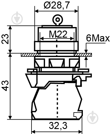 Кнопка Аско-Укрем TB5-AG41 A0140010154 - фото 5