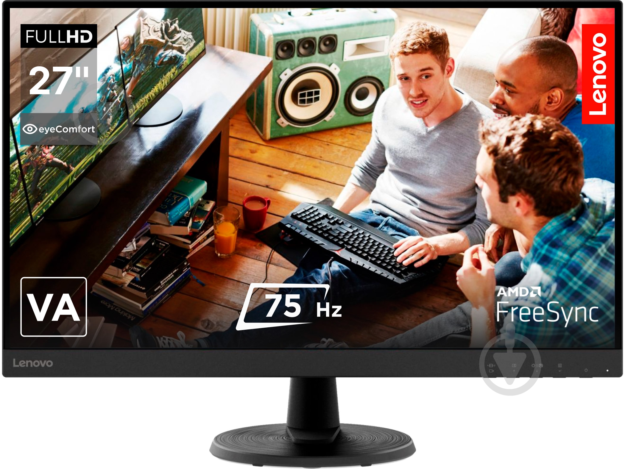 Монитор Lenovo D27-40 27" (67A3KAC6UA) - фото 1 Монитор Lenovo D27-40 27" (67A3KAC6UA) - фото 1