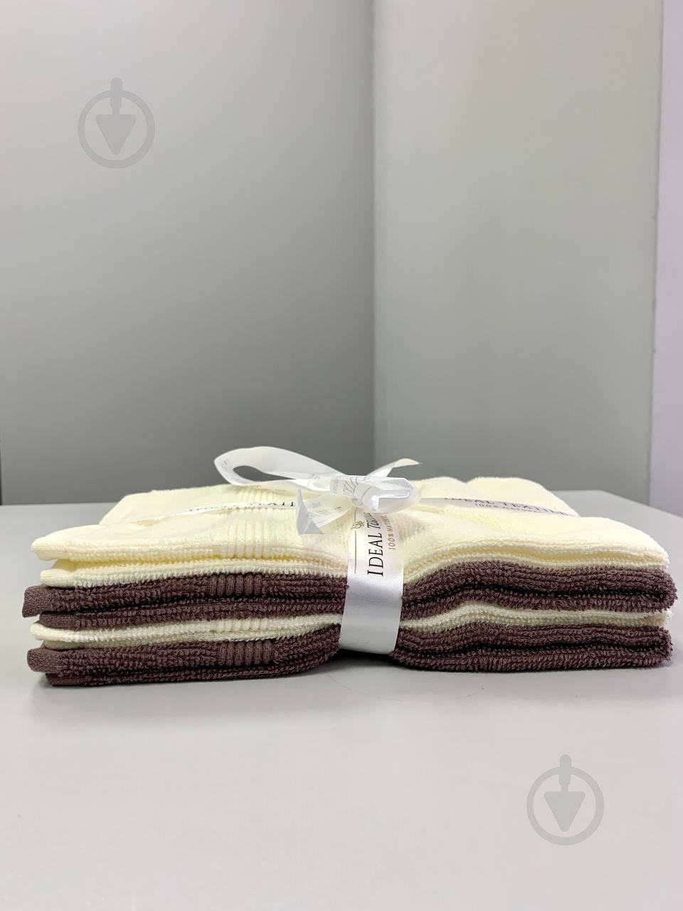 Набор полотенец махровых 30x45 см коричневый с бежевым IDEAL TEXTILE - фото 3 Набор полотенец махровых 30x45 см коричневый с бежевым IDEAL TEXTILE - фото 3