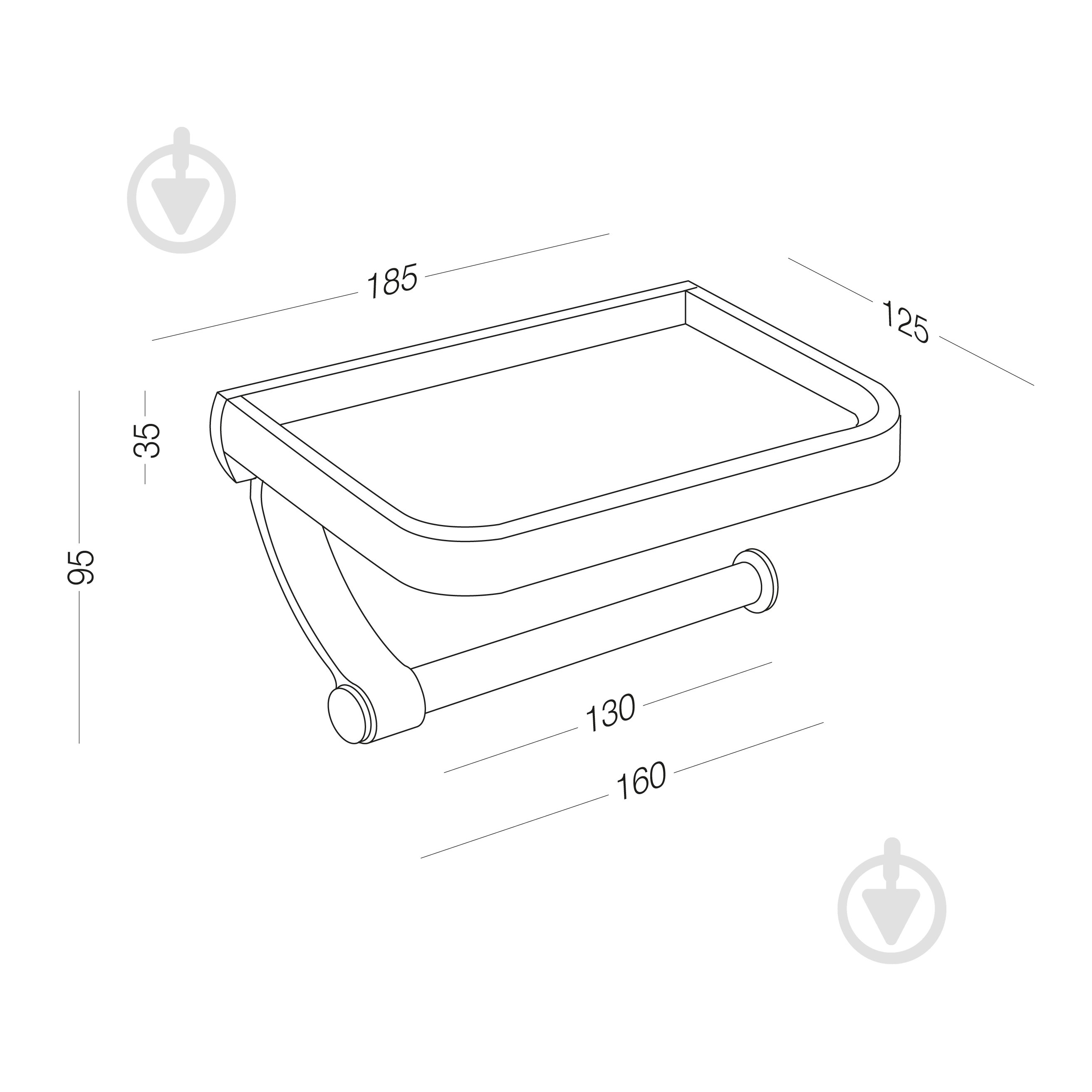 Держатель для туалетной бумаги MVM BA01 Black - фото 4