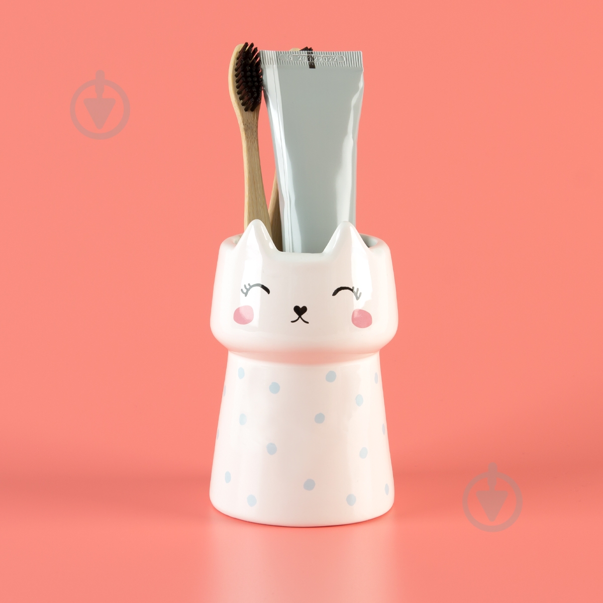 Подставка для зубных щеток Cute Cat BA-21 White - фото 5