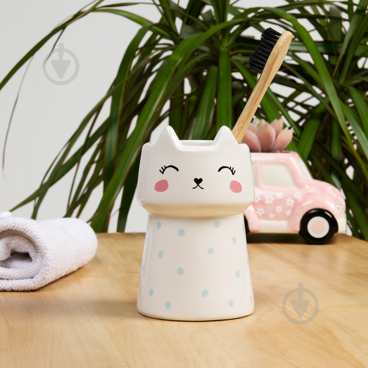 Подставка для зубных щеток Cute Cat BA-21 White - фото 6