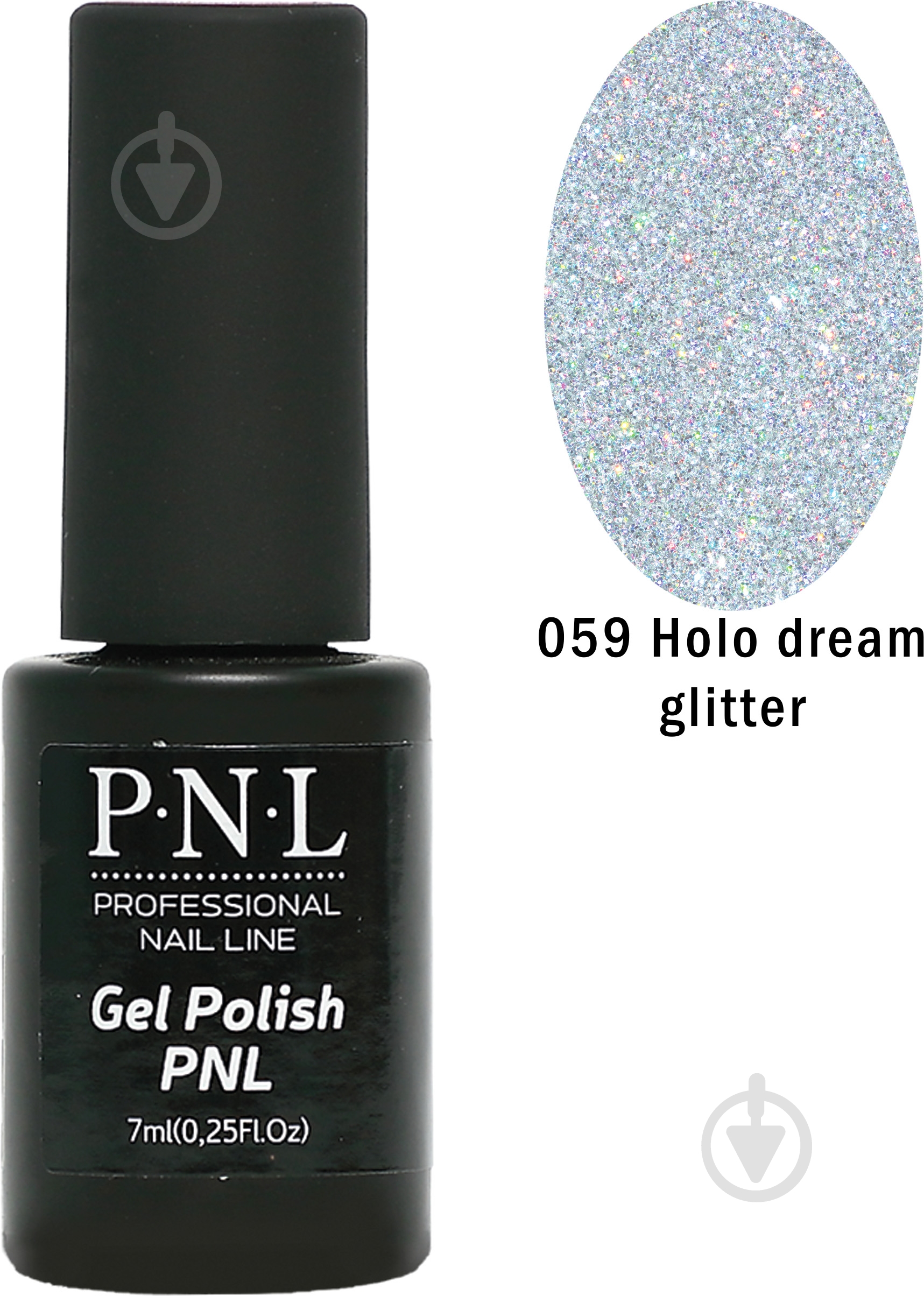 Гель-лак для нігтів P.N.L 059 Holo dream glitter 7 мл - фото 1 Гель-лак для нігтів P.N.L 059 Holo dream glitter 7 мл - фото 1