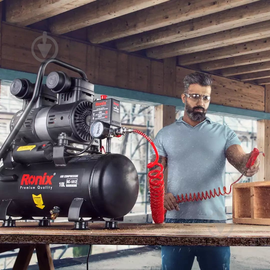 Компрессор Ronix 10л 1280Вт RC-1012 - фото 9 Компрессор Ronix 10л 1280Вт RC-1012 - фото 9