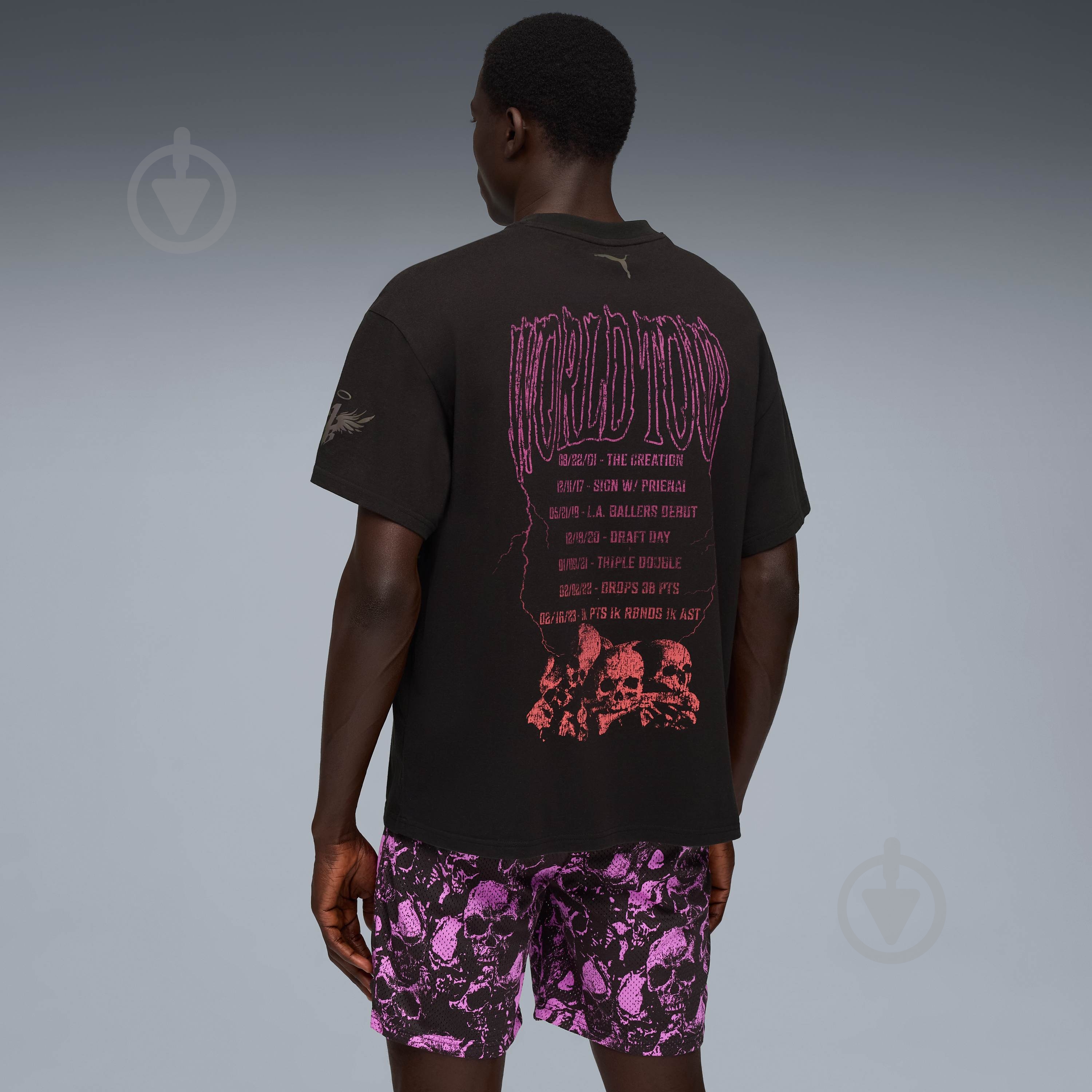 Футболка Puma LaMelo World Tour-nament Tee I 63237202 р.L черный - фото 2 Футболка Puma LaMelo World Tour-nament Tee I 63237202 р.L черный - фото 2