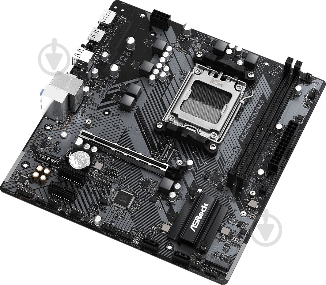 Материнська плата ASRock A620M-HDV/M.2 (Socket AM5, AMD A620, micro ATX) - фото 3 Материнська плата ASRock A620M-HDV/M.2 (Socket AM5, AMD A620, micro ATX) - фото 3