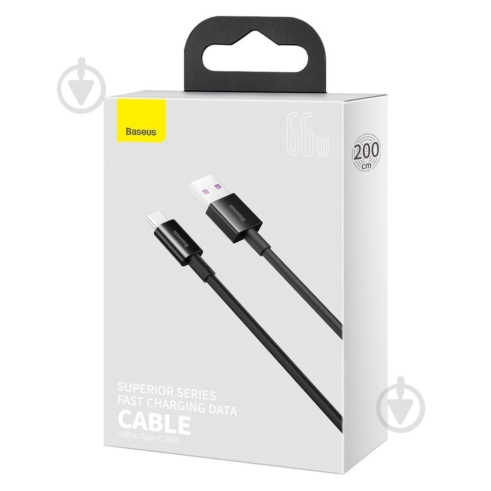 Кабель BASEUS 2 м черный (CATYS-A01) - фото 5