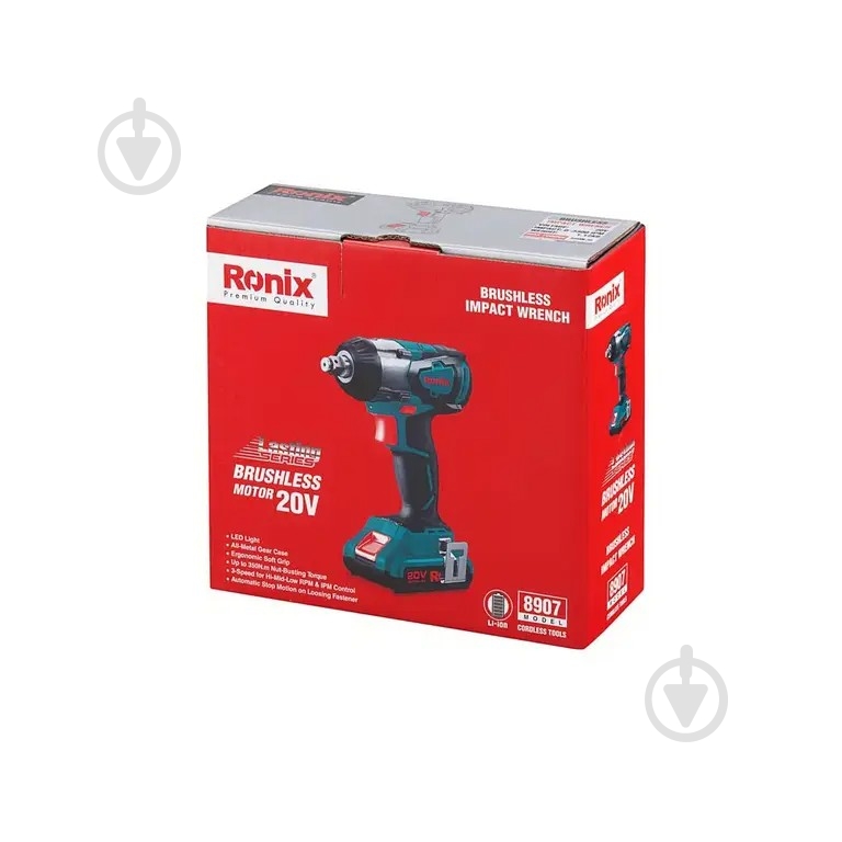 Гайковерт ударный аккумуляторный Ronix 8907 - фото 8 Гайковерт ударный аккумуляторный Ronix 8907 - фото 8