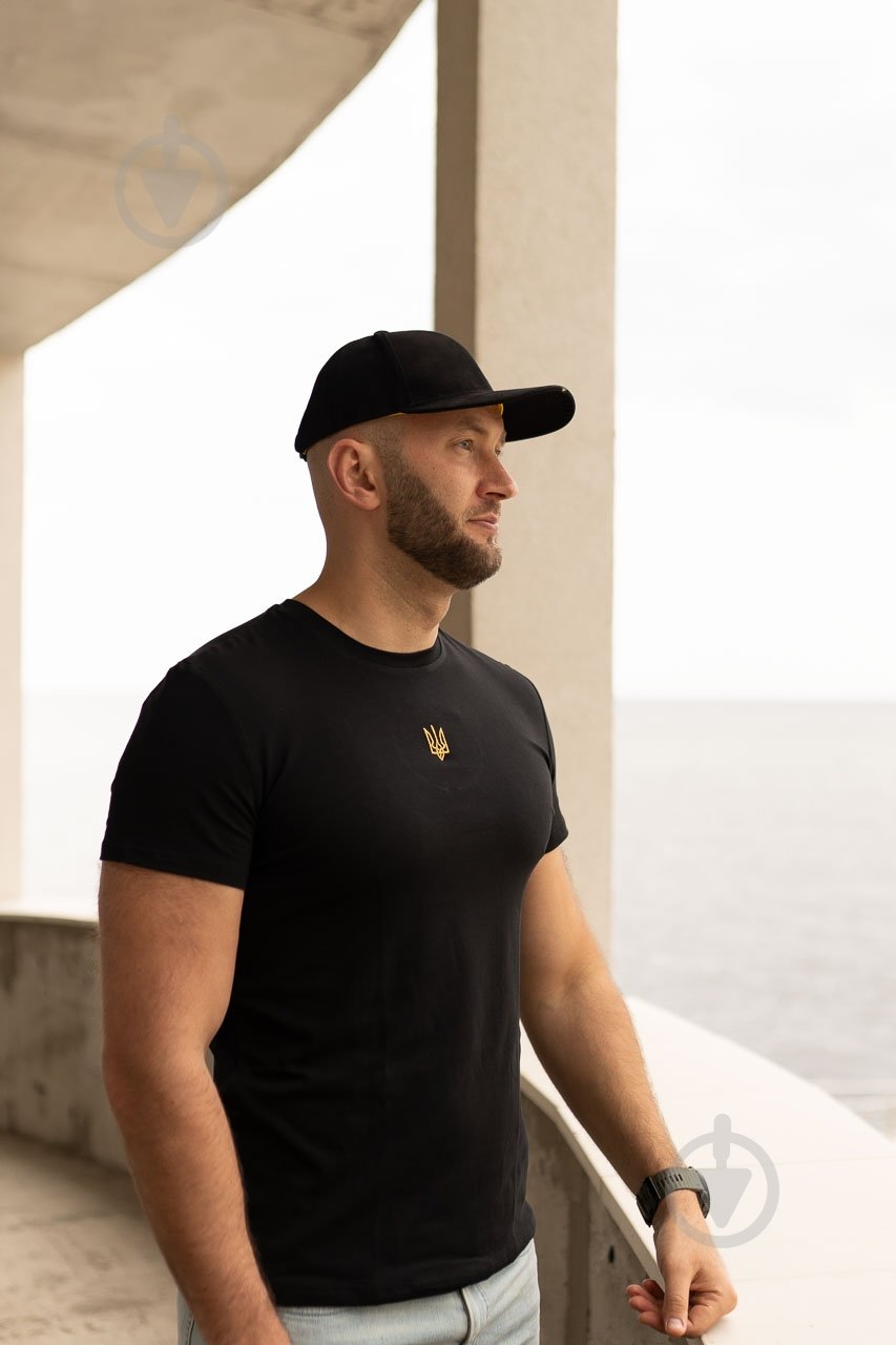 Футболка LOGOS-Tac з вишивкою золотий герб 04-09-00-0014 р.4XL чорний - фото 2