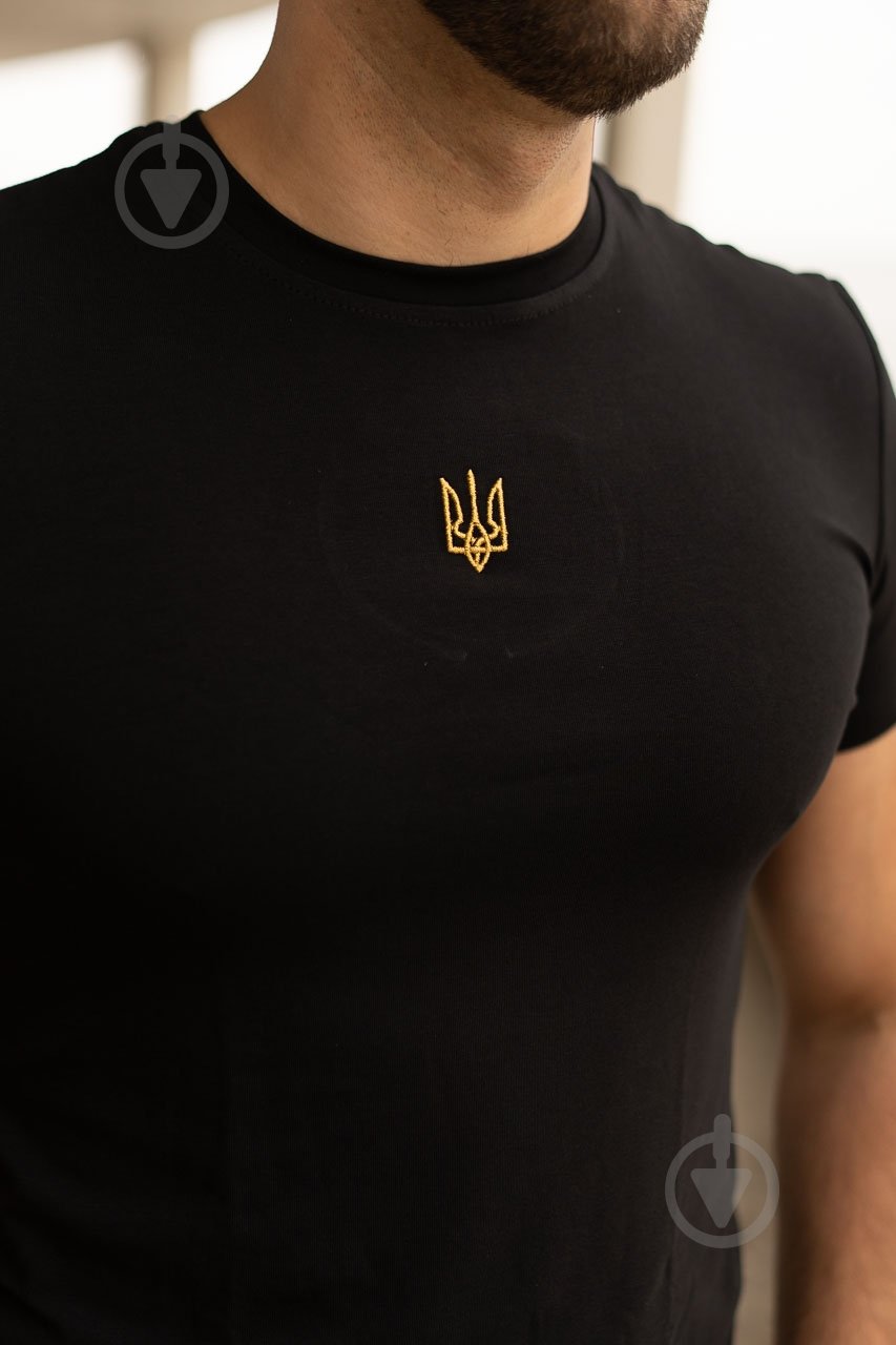 Футболка LOGOS-Tac з вишивкою золотий герб 04-09-00-0014 р.4XL чорний - фото 1
