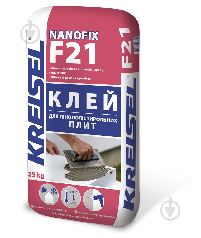Клей для пінополістиролу KREISEL Nanofix F21 25 кг - фото 1