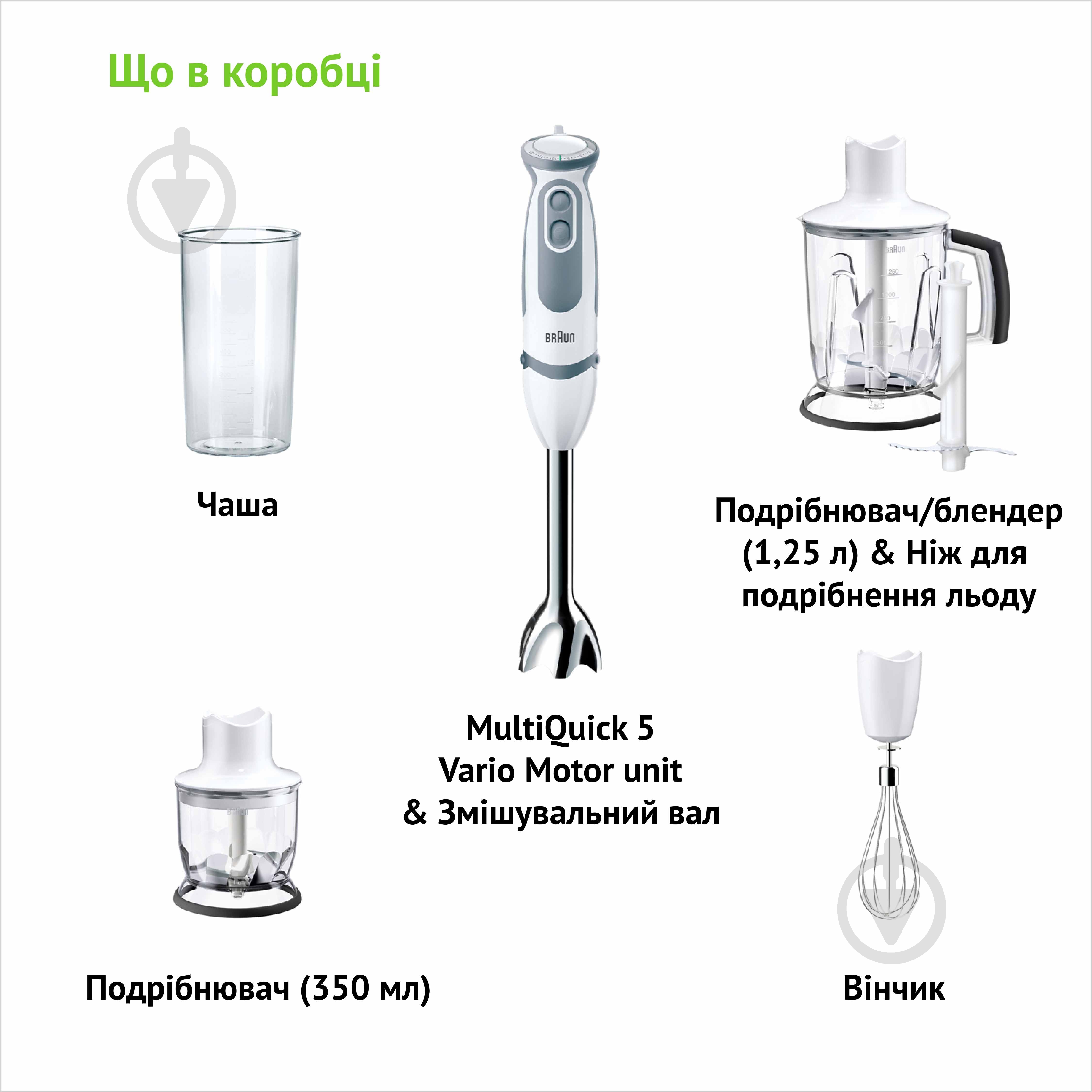 Блендер погружной Braun MQ5245WH - фото 6 Блендер погружной Braun MQ5245WH - фото 6